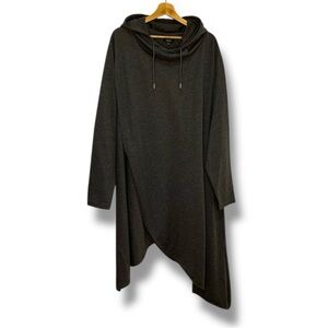 Coofandy Hooded Poncho Cape Cloak Asymmetric Hem Hoodie Sweatshirt XXXL Goth